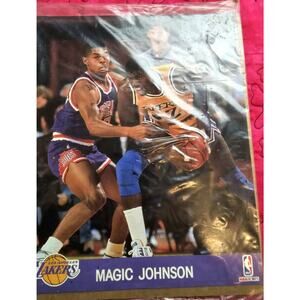 NBA Hoops, Action Photos, Lakers Magic Johnson 8x10 Photo Original Packaging